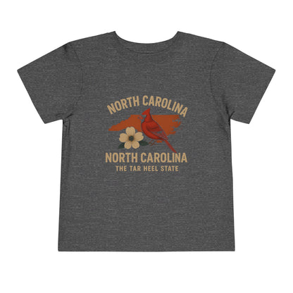 Toddler Tee - NC Cardinal and Dogwood Flower Design