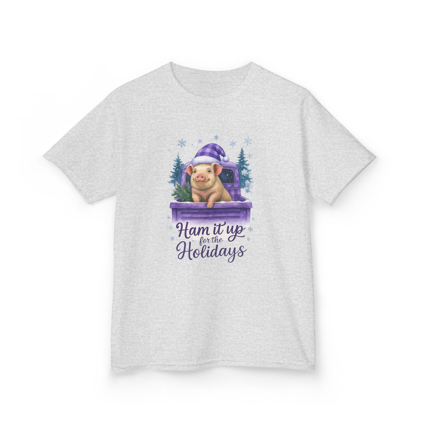 Ham it Up for the Holidays Pig Truck Kids Tee