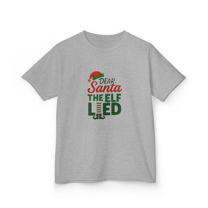 Dear Santa, The Elf Lied! Kids' Christmas Tee