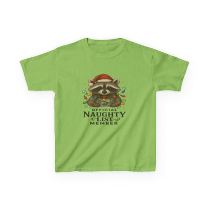 Naughty Raccoon Christmas Tee - Holiday Gift for Kids
