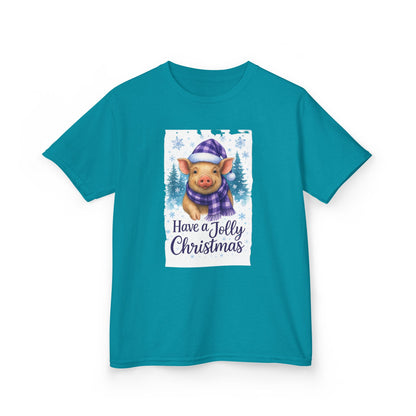 Jolly Pig Christmas Tee - Kids Holiday Shirt