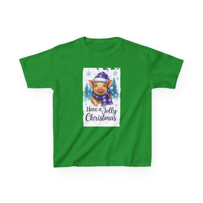 Jolly Pig Christmas Tee - Kids Holiday Shirt