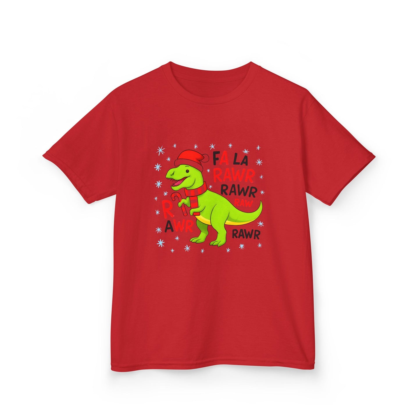 Holiday Dinosaur Kids Tee, Christmas Shirt, Fun Dinosaur T-Shirt, Kids Party Outfit, Cute Graphic Tee, Gift for Kids