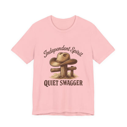 Quiet Swagger Cowboy Tee — Independent Spirit Western T-Shirt
