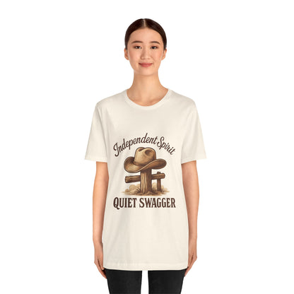 Quiet Swagger Cowboy Tee — Independent Spirit Western T-Shirt