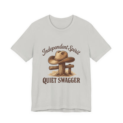 Quiet Swagger Cowboy Tee — Independent Spirit Western T-Shirt