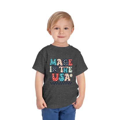 Toddler Tee Vintage Made in USA Retro Smiley Peace Sign Star Design