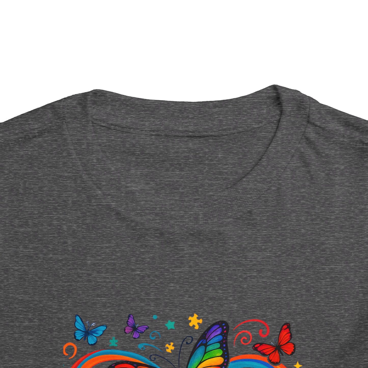 Toddler Tee - Neurodiversity is Beautiful Butterfly Rainbow Puzzle Piece Tee