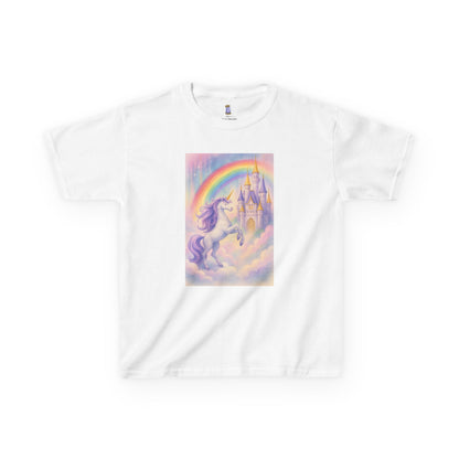 Whimsical Unicorn Kids Tee, Rainbow Fantasy Shirt, Playful Cotton Top, Birthday Gift, Magical Kids Apparel