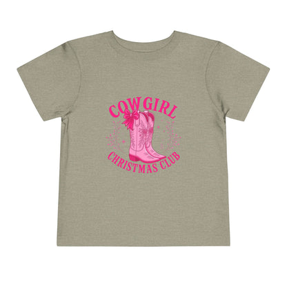 Cowgirl Christmas Club Tee - Pink Retro Holiday Shirt