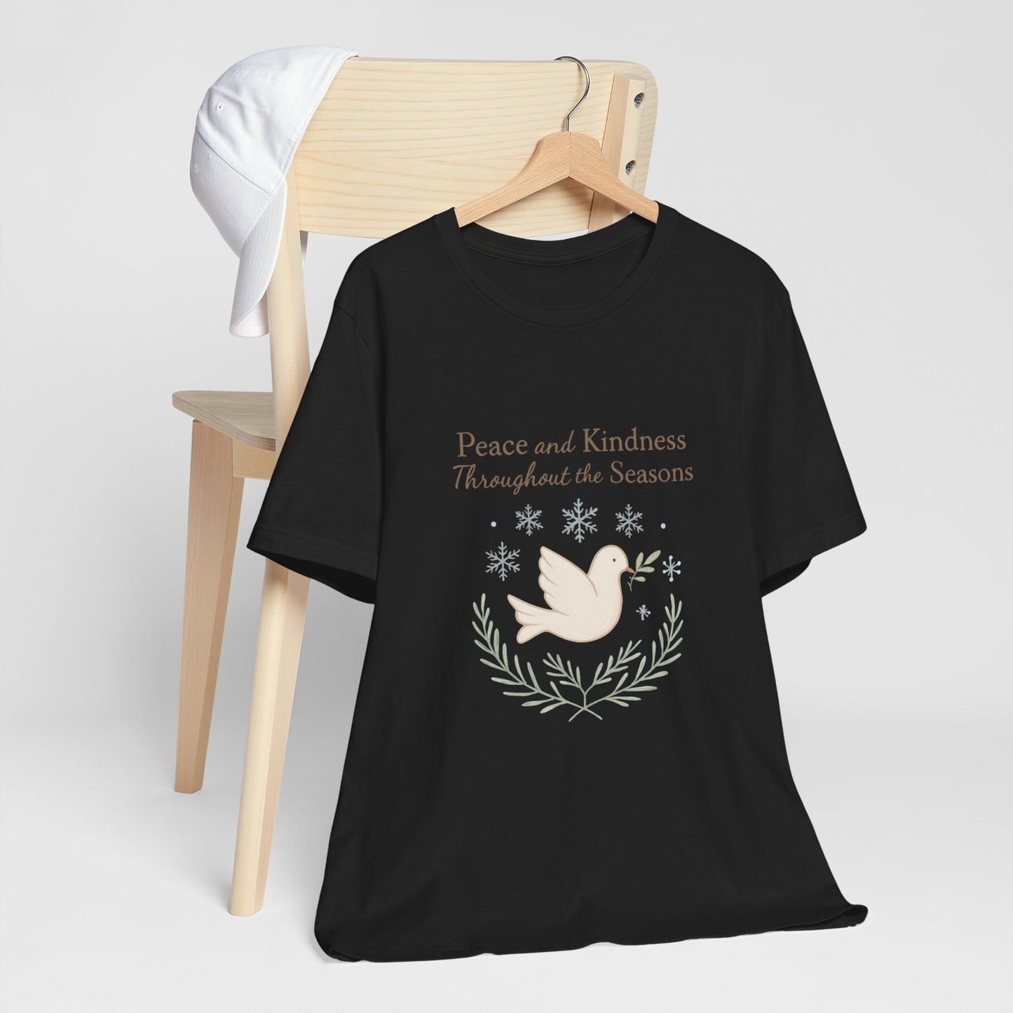 Peace and Kindness Dove Tee — 'Peace and Kindness Throughout the Seasons' Inspirational T-Shirt