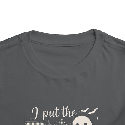 Boujee Halloween Toddler Tee: I Put the B in Boujee