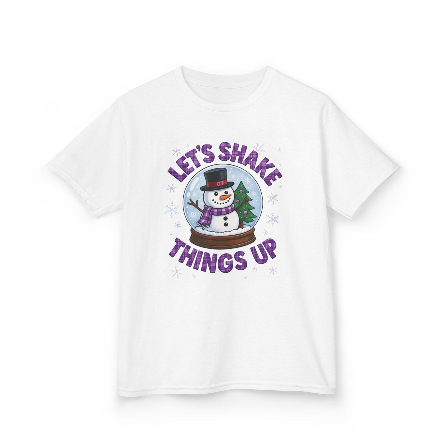 OT Snowman Snow Globe Kids Christmas Tee
