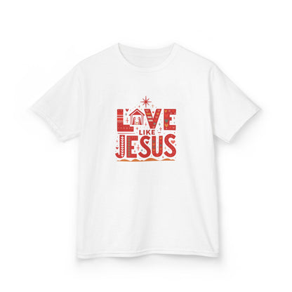 Love Like Jesus Christmas Dinosaur Kids Tee