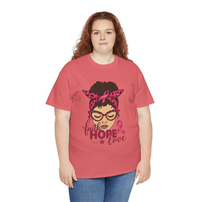 Hope, Faith, Love: Breast Cancer Awareness Tee