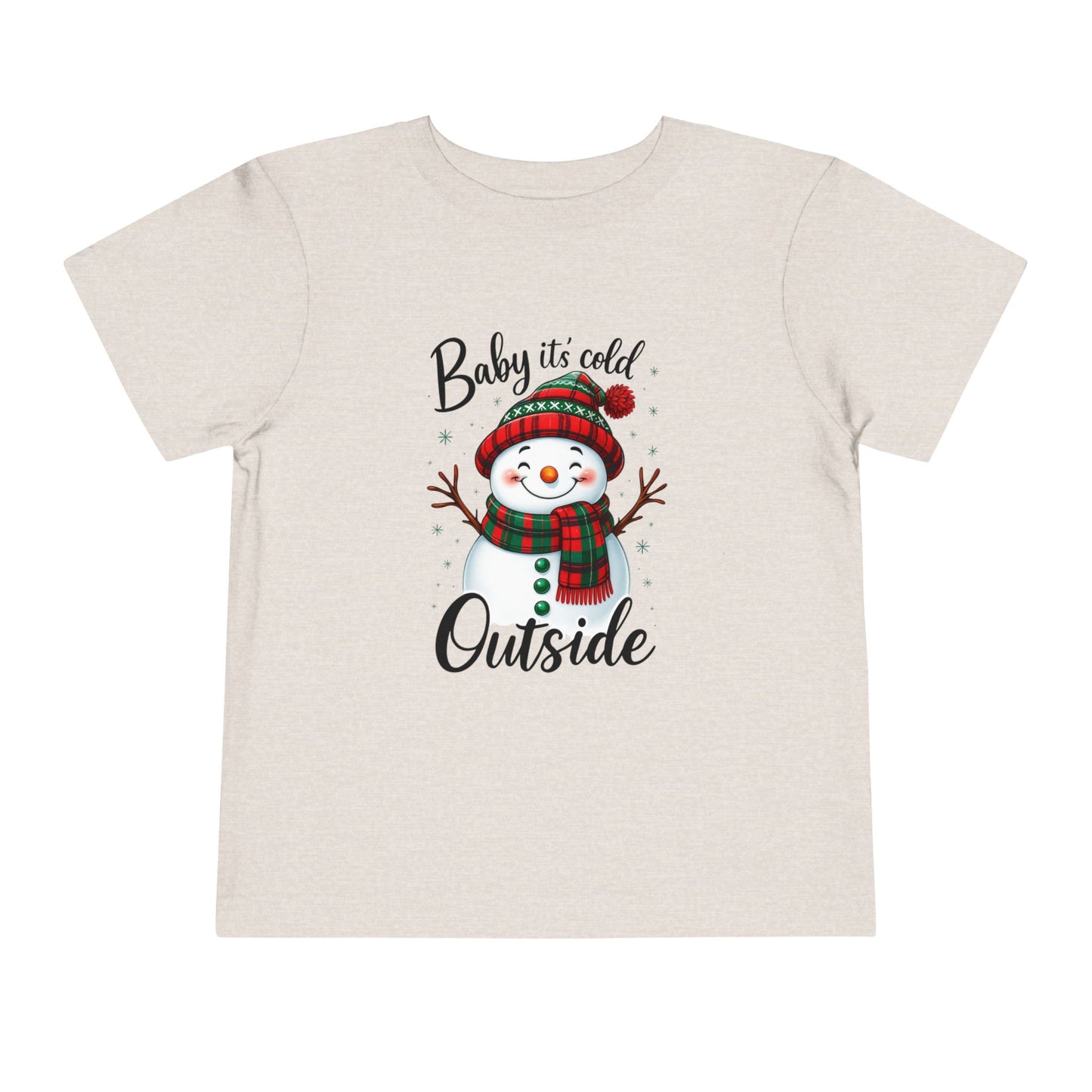 Baby It's Cold Outside Snowman Toddler Christmas Tee