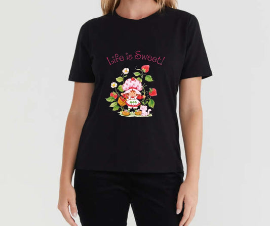 Life is Sweet Adult Black Shirt