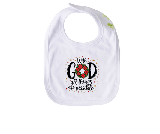 With God All Things Possible 2 Baby Bib