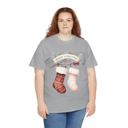 Watercolor Christmas Stocking Tee - Hope & Love