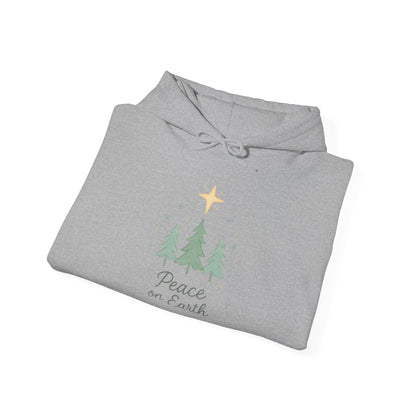 Holiday Hoodie - "Peace on Earth" Christmas Tree Pullover