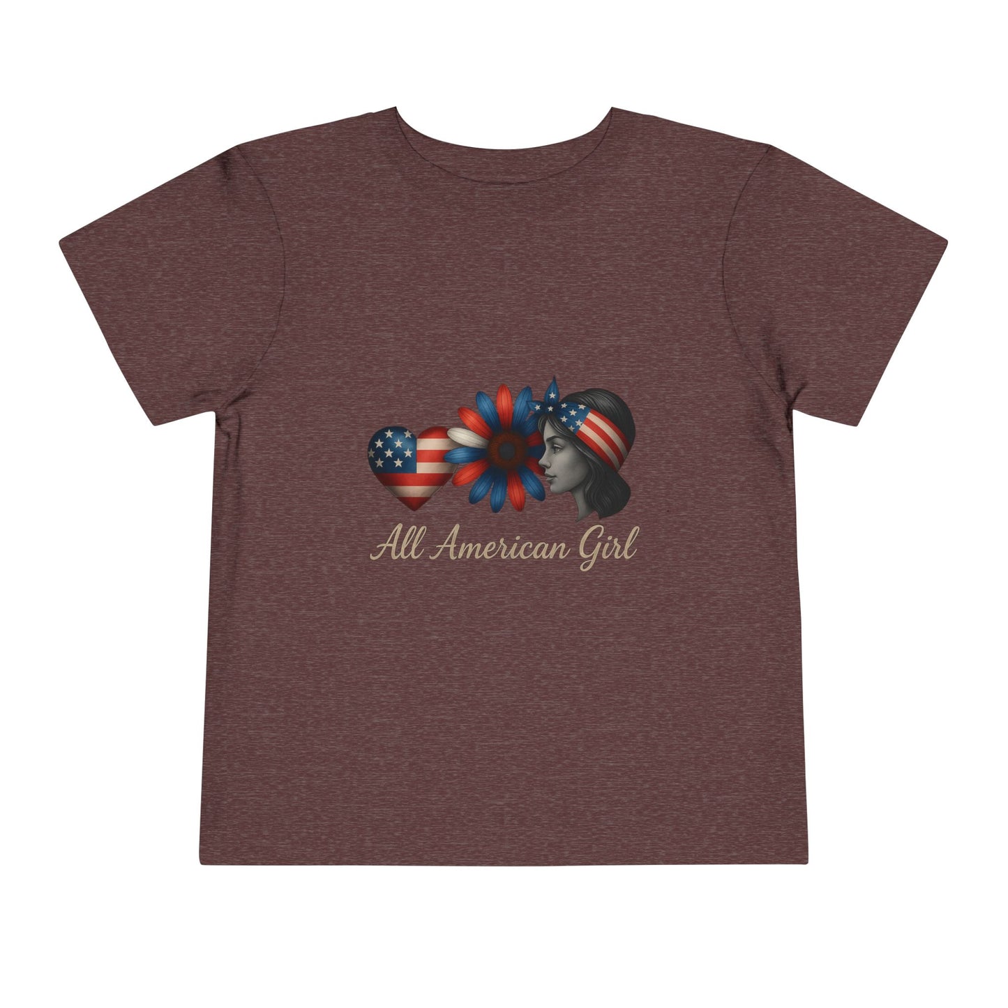 All American Girl Heart & Flower Tee