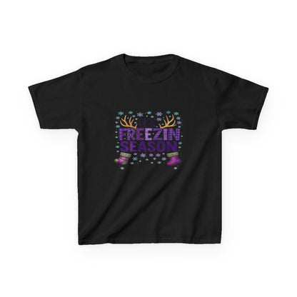 It's Freezin' Season Dino Christmas Tee - Kids Holiday Shirt