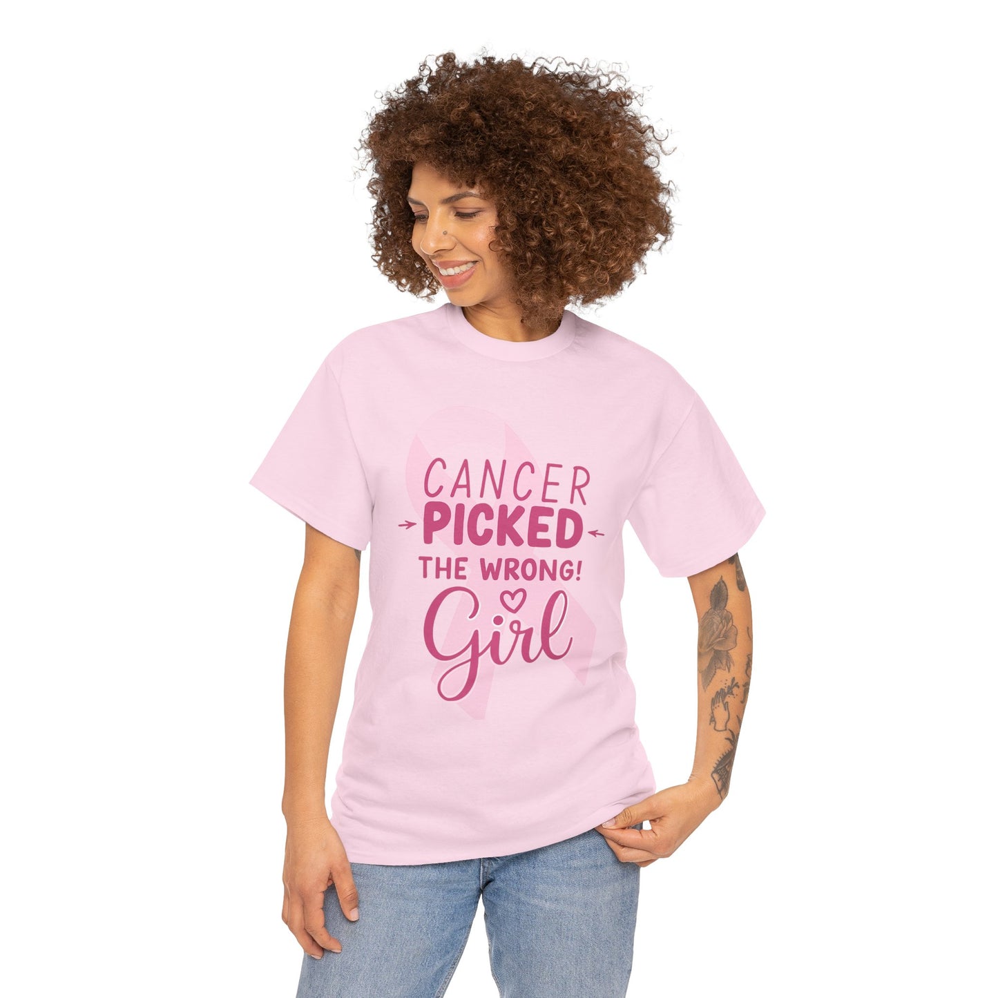 Cancer: The Wrong Picked Girl - Pink Ribbon Tee