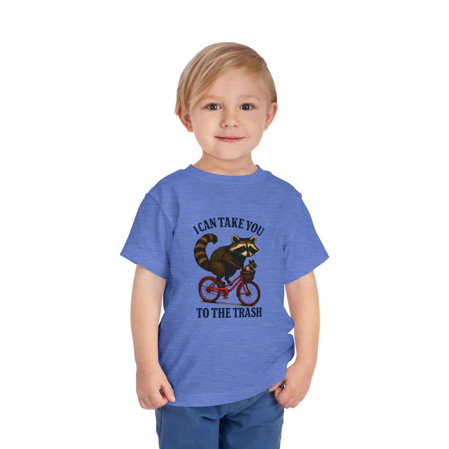 Raccoon Bike Ride Toddler Christmas Tee