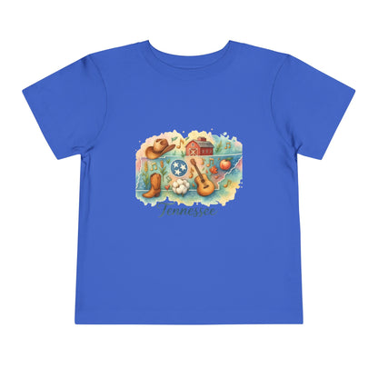 Toddler Tee Tennessee Watercolor Illustration