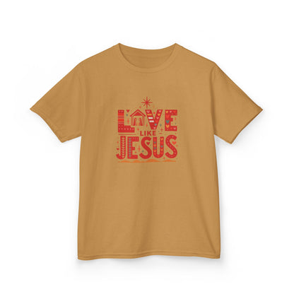Love Like Jesus Christmas Dinosaur Kids Tee