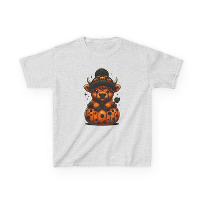 Halloween Calf on Pumpkin Kids Tee