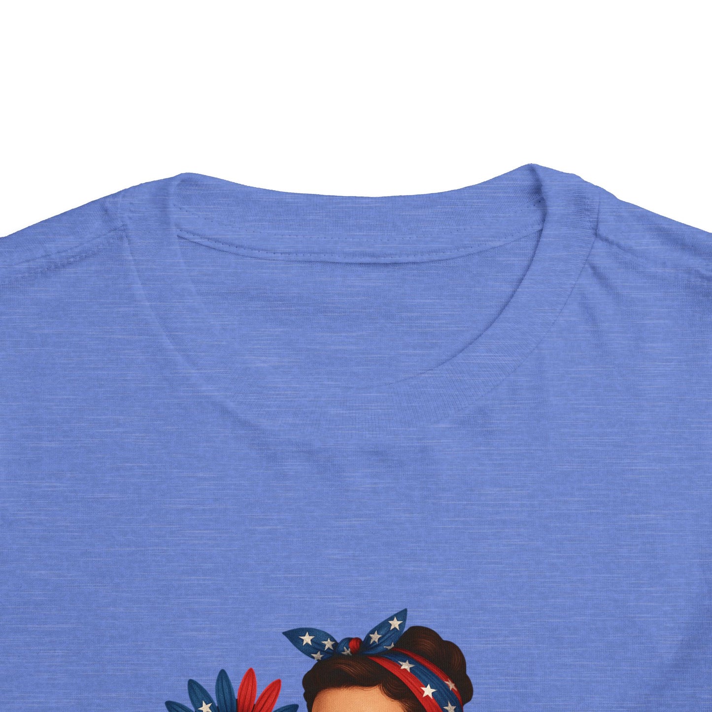 Toddler Tee All American Girl Patriotic Floral Shirt