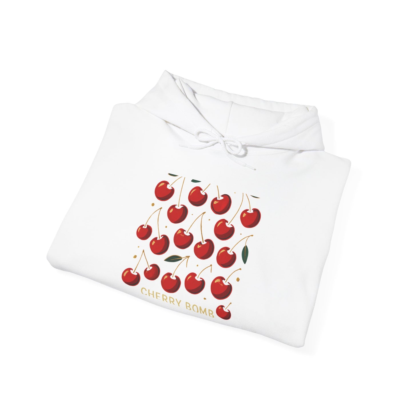 Cherry Pattern Hoodie — Cute Red Cherry Graphic Sweatshirt ("Cherry Koma")