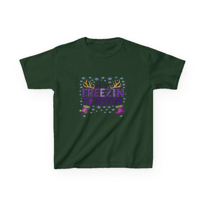 It's Freezin' Season Dino Christmas Tee - Kids Holiday Shirt