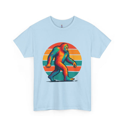 Colorful Bigfoot Unisex T-Shirt, Fun Graphic Tee for Nature Lovers, Perfect for Holidays, Festivals, Camping, Gifts