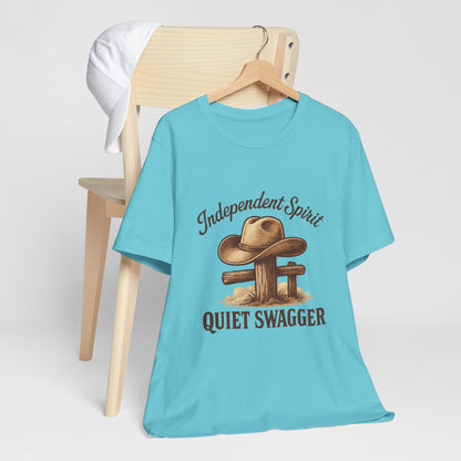 Quiet Swagger Cowboy Tee — Independent Spirit Western T-Shirt