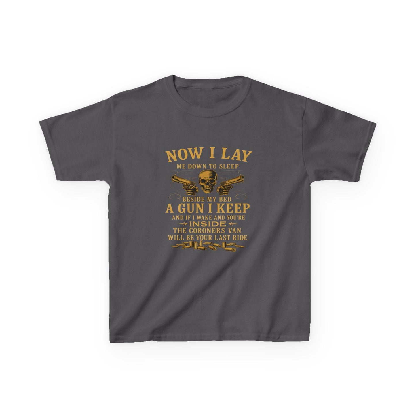 Now I Lay Me Down: Skull & Guns Kids Tee