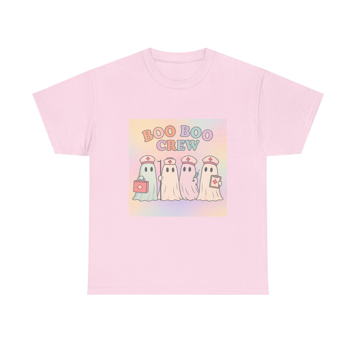 Boo Boo Crew Nurse Ghost T-Shirt – Cute Pastel Halloween Medical Tee