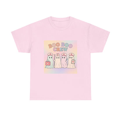 Boo Boo Crew Nurse Ghost T-Shirt – Cute Pastel Halloween Medical Tee