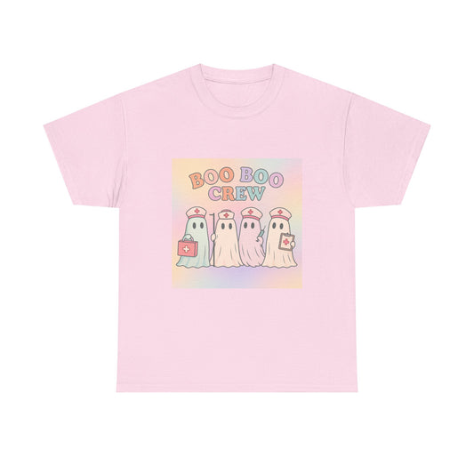 Boo Boo Crew Nurse Ghost T-Shirt – Cute Pastel Halloween Medical Tee