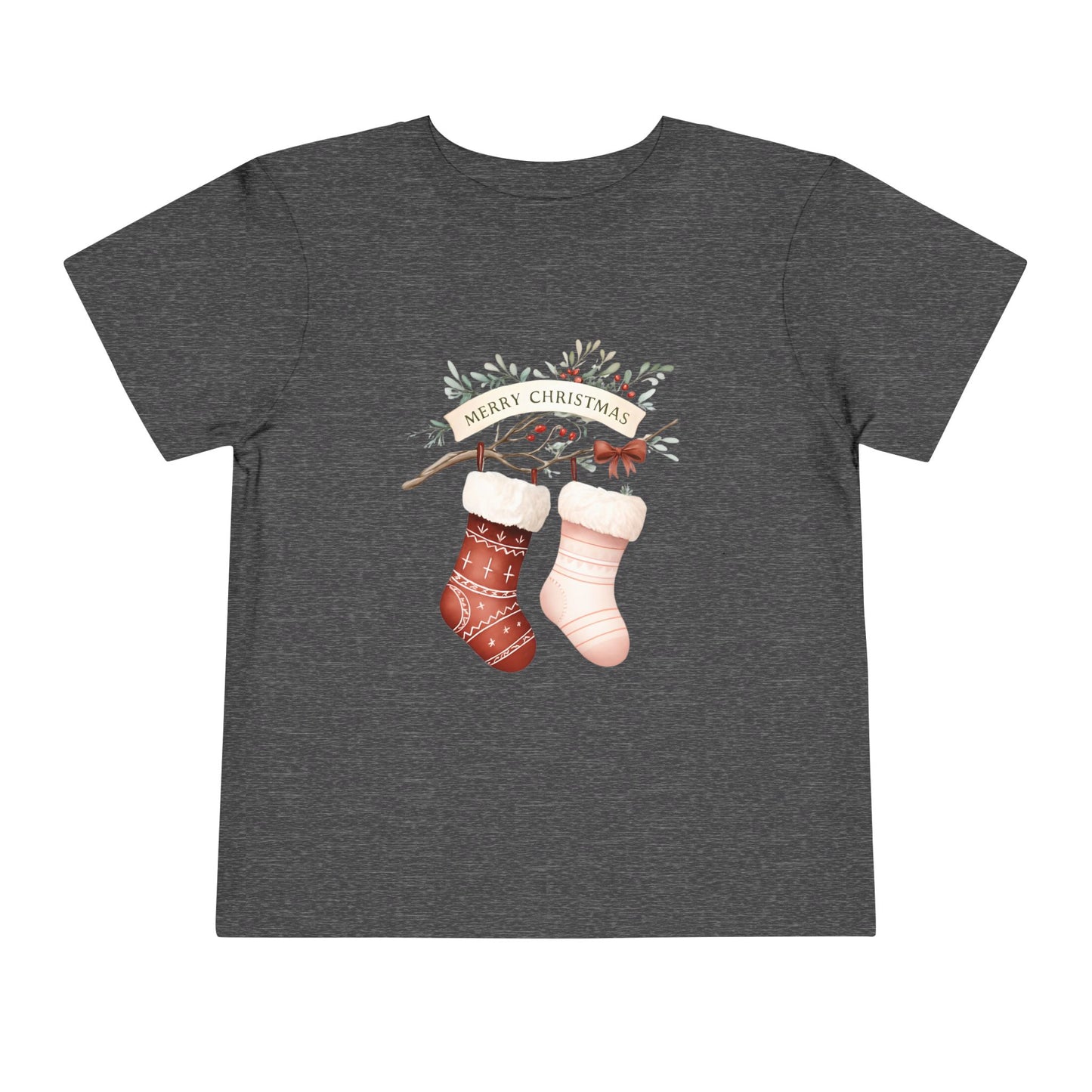 Toddler Christmas Tee with Festive Stockings, Holiday Shirt, Kids Christmas Outfit, Merry Christmas Top, Toddler Holiday Apparel, Gift [...]