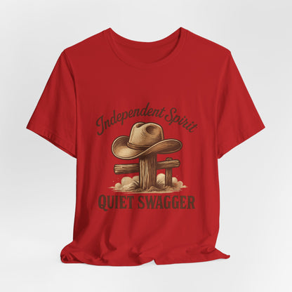 Quiet Swagger Cowboy Tee — Independent Spirit Western T-Shirt