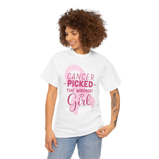 Cancer: The Wrong Picked Girl - Pink Ribbon Tee