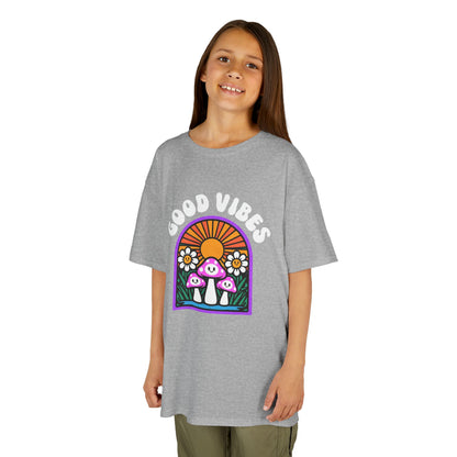 Good Vibes Kids Tee, Fun Summer Shirt, Youth Graphic Tee, Playful Cotton T-Shirt, Gift for Kids, Festival Wear