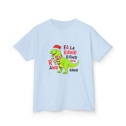 Holiday Dinosaur Kids Tee, Christmas Shirt, Fun Dinosaur T-Shirt, Kids Party Outfit, Cute Graphic Tee, Gift for Kids