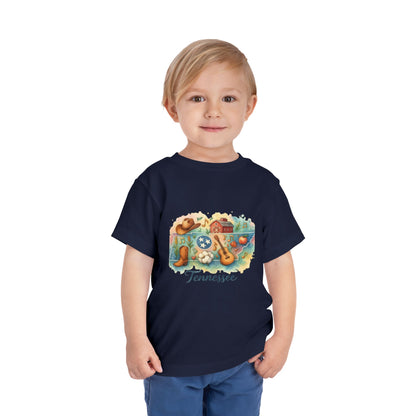 Toddler Tee Tennessee Watercolor Illustration