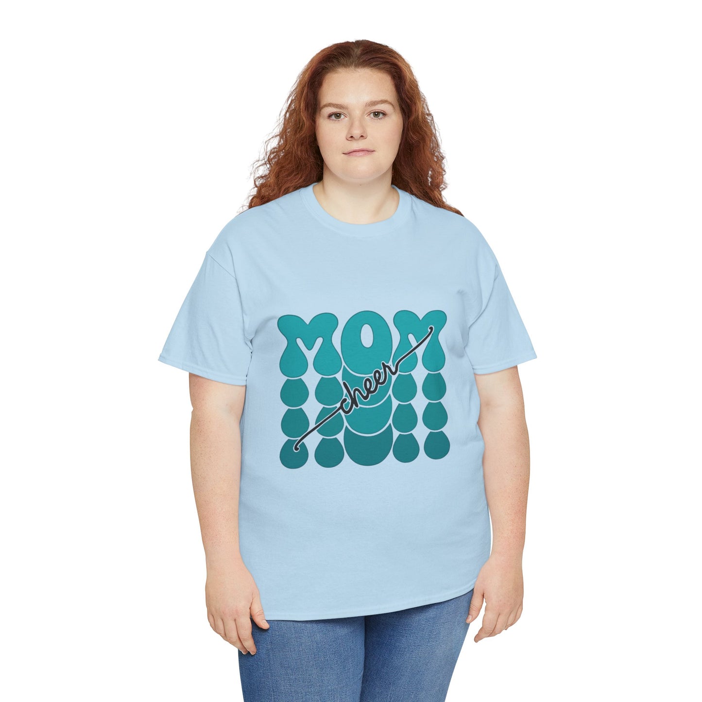 MOM Cheer – Turquoise Spirit Tee