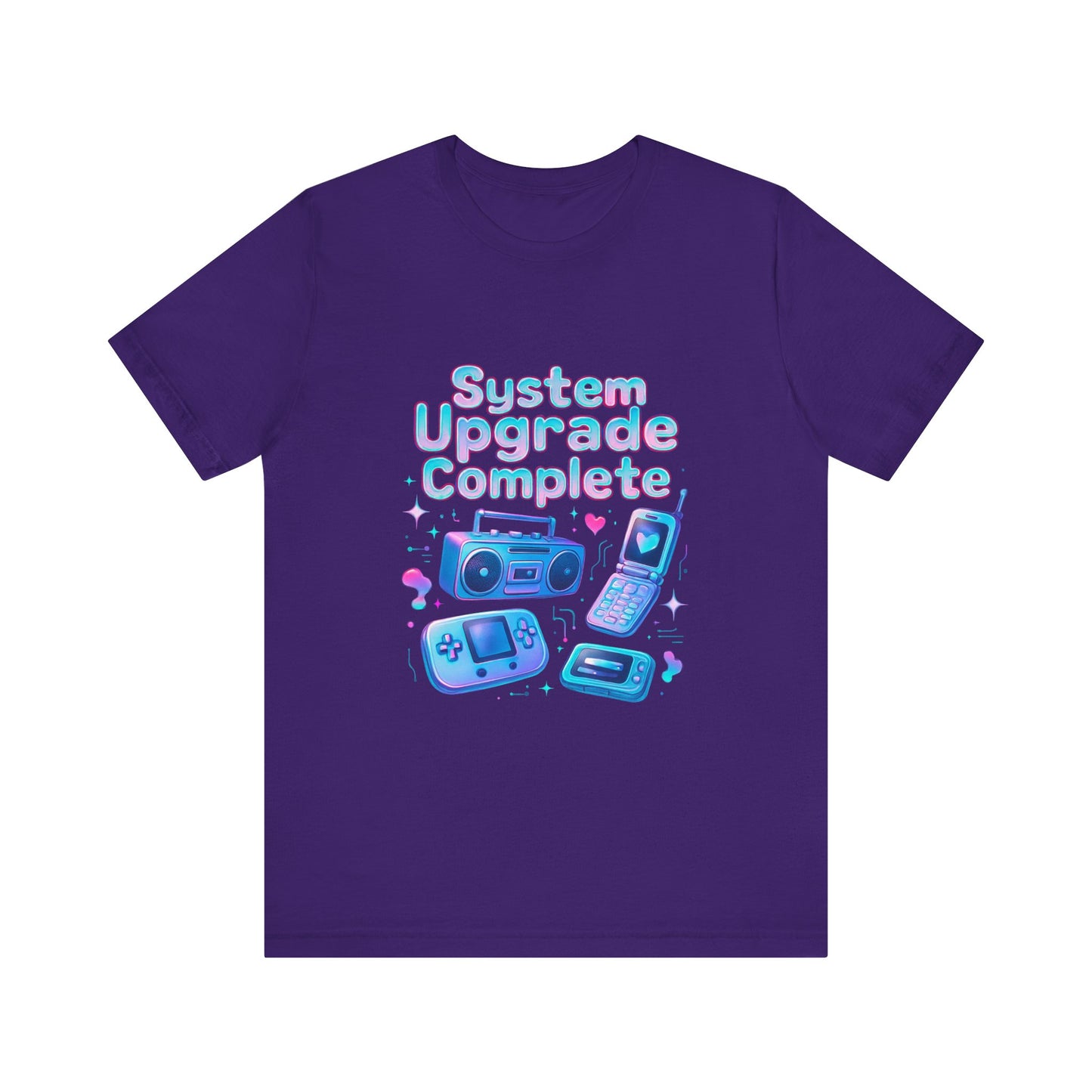 System Upgrade Complete Retro Gaming Tee — Cute Pastel Gameboy & Console Design