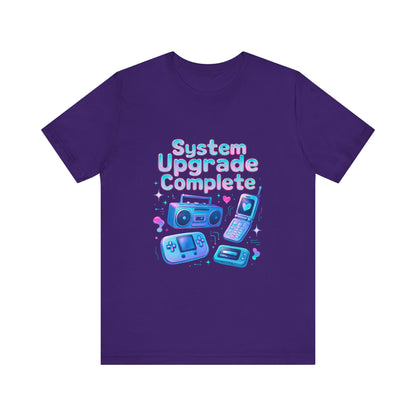 System Upgrade Complete Retro Gaming Tee — Cute Pastel Gameboy & Console Design