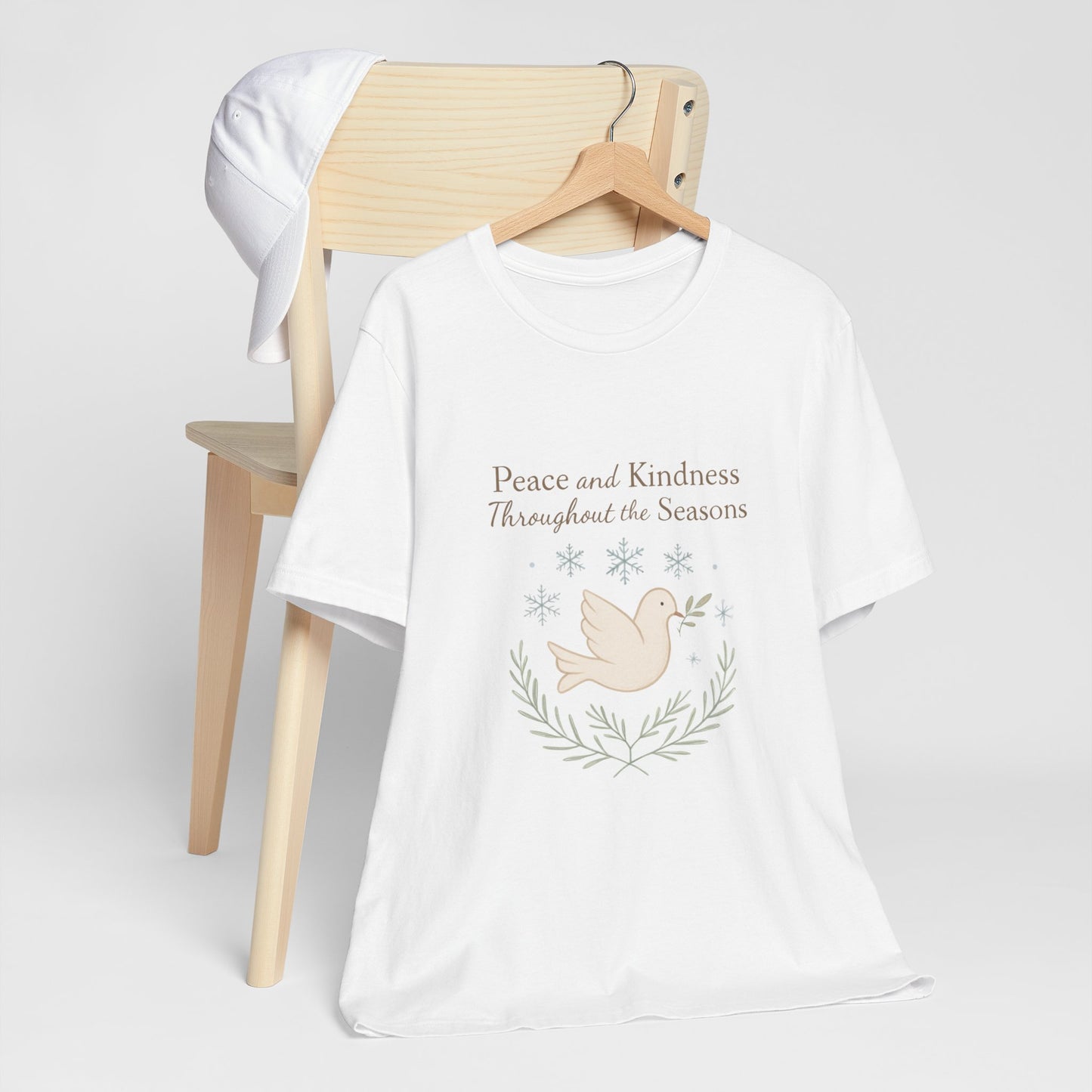 Peace and Kindness Dove Tee — 'Peace and Kindness Throughout the Seasons' Inspirational T-Shirt
